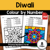 Diwali Colour By Number Printable