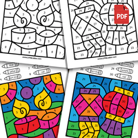 Diwali Colour By Number Printable