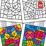 Diwali Colour By Number Printable