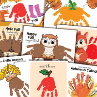 Fall Handprint Art Printable {8 Designs}