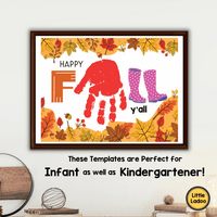 Fall Handprint Art Printable {8 Designs}