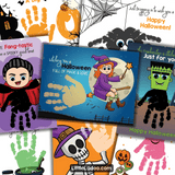 Halloween Handprint Art Printable {8 Designs}