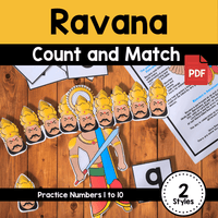 Ravana Counting 1 to 10 Printable