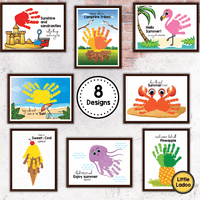 Summer Handprint Art Printable {8 Designs}