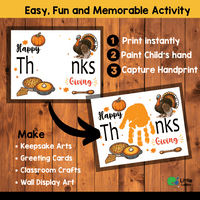 Thanksgiving Handprint Art Printable {8 Designs}