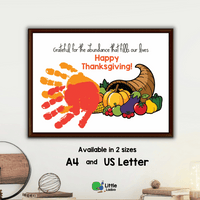 Thanksgiving Handprint Art Printable {8 Designs}