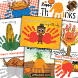 Thanksgiving Handprint Art Printable {8 Designs}