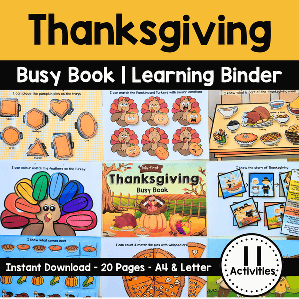 Thanksgiving Busy Book {11 Activities}