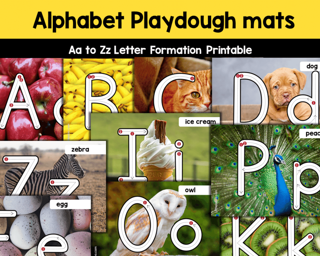 Alphabet Playdoh Mats
